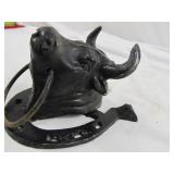Vintage Cast Aluminum Steer Head Door Knocker
