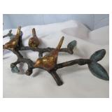 Cast Iron Birds & Branch Wall or Table Sculpture