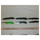 6pc NEW Folding Knives - Pocket Knives