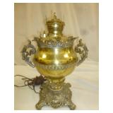 Bradley & Hubbard Antique Electrified Oil Lamp