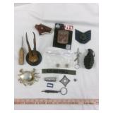 Small Collectibles - Hand Grenade, Militaria, Etc.