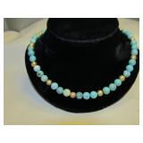 14k Gold & Natural Turquoise Bead Necklace