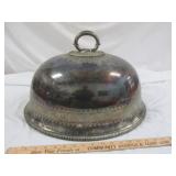 Antique English Silver Plate Meat Server Dome