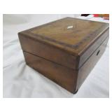 Antique Wood Portable Writing Slope Travel Desk