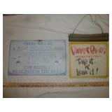 2pc Metal Humor Signs