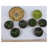 8pc Mexican Tlaquepaque & Patamban Pottery Bowls
