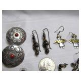 14 Pair Sterling Silver Earrings