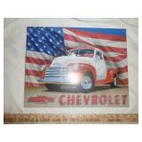 Chevrolet Americana Truck Nostalgia Metal Sign