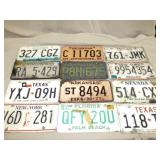 12pc Vintage Metal State License Plates