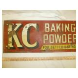 KC Baking Powder Vintage Double Side Metal Sign