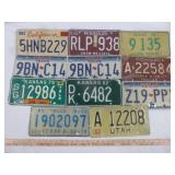 11pc Vintage Metal State License Plates