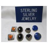 4 Pair Sterling Silver & Natural Stone Earrings