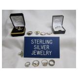 11 Pair Sterling Silver Earrings Some in Gift Box