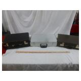 3pc - Aluminum Equipment & Leather Brief Cases