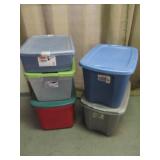 5pc Sterlite Storage Totes w/ Lids