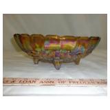 Indiana Glass Iridescent Carnival Glass Fruit Bowl
