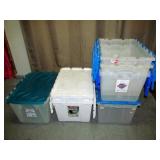 7pc Flap Lid Nesting Storage Crates