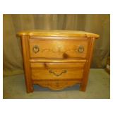 Solid Pine Applied Design Side Table Night Stand