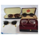 Vintage Sunglasses & Antique Gold Wire Glasses