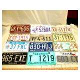 12pc Vintage Metal State License Plates