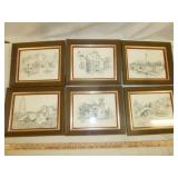 Betsy Warren Set of 6 Vintage San Antonio Prints
