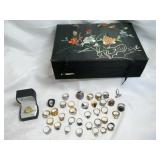 32+pc Fashion & Costume Rings in Asian Box