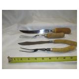 Vintage & Antique Antler Handle Carving Sets
