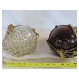 Vintage Japan Blown Glass Fishing Net Floats