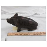Vintage Sitting Pig Hand Made Pottery