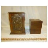 Vintage Wood Smoker's Cabinet & Humidor Box