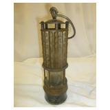 Wolf Safety Antique Brass Miner's Lamp