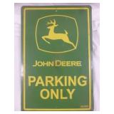 John Deere Parking Only Metal Tractor Sign