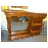 Solid Pine Mirrored Cabinet Topper / Hutch Top