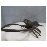 Vintage Heavy Brass 11" Lobster
