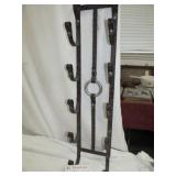 Wrought Metal Leather Look Wall Bottle Rack