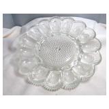 Vintage Indiana Glass Hobnail 11" Egg Plate
