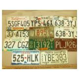 11pc Vintage Metal State License Plates