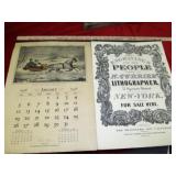 1936-1937 Currier & Ives Lithograph Wall Calendars