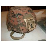 USMC Ballistic Combat Helmet w/ Mount & Cover
