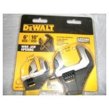 DeWalt 6" & 10" Adjustable Wrench Set - Unused