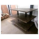 3 Tier Rolling Commercial Display Table Stand