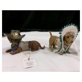 2pc Hamilton Collection Dachshund Figures