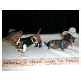 2pc Hamilton Spurs 'N Fur Dachshund Figures
