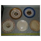 9pc Vintage Porcelain Collector Plates