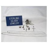 Sterling Silver Jewelry - Brooch, Chains, Pendants