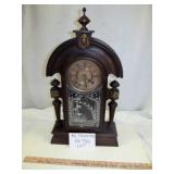 Antique Ansonia 'King' Lion's Head Mantel Clock