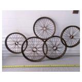 Bicycle Wheel Rustic Metal Wall Art