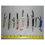 9pc Pocket Knives - Folding Knives