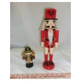 2pc Hand Painted Wood Nut Crackers
