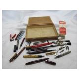 Vintage Pens & Pencils in Dunhill Cigar Box